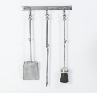 3 Tool Ball Top & Knotted Stem Companion Set (Wall Hanging) Height 590mm; Polished & Lacquered