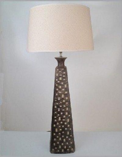 Table Lamp with Natural Cotton Drum Shade